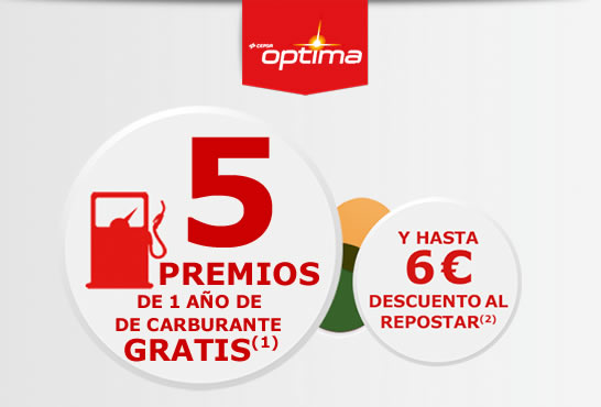 Suma en L�nea. Ahora tienes muchas m�s razones para elegir �PTIMA de CEPSA. Sorteamos 5 premios de carburante gratis durante 1 a�o entre todos aquellos  que presenten su tarjeta SUMA y realicen un repostaje de 40 litros como m�nimo antes del 22 de mayo de 2014. Recuerde, active su tarjeta y activar� su ahorro. Utilice su tarjeta Suma en CEPSA, Norauto y Midas y obtendr� puntos en los programas SUMA en L�nea y Porque Tu Vuelves. La equivalencia es 1.000 puntos = 1 euro. Cada vez que utilice su tarjeta SUMA acumular� dinero que le descontaremos de la renovaci�n de su p�liza de seguro de coche de L�nea Directa. Recuerde la primera vez que use su tarjeta de SUMA en L�nea,  le regalamos 5 euros para su renovaci�n de su p�liza de coche.